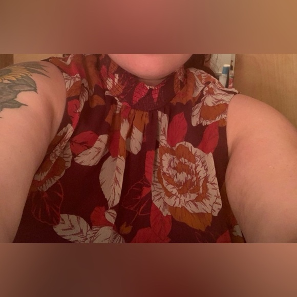 EUC MSK Ruffled Fall Floral Wedding Guest Dress Size XL - Picture 3 of 15